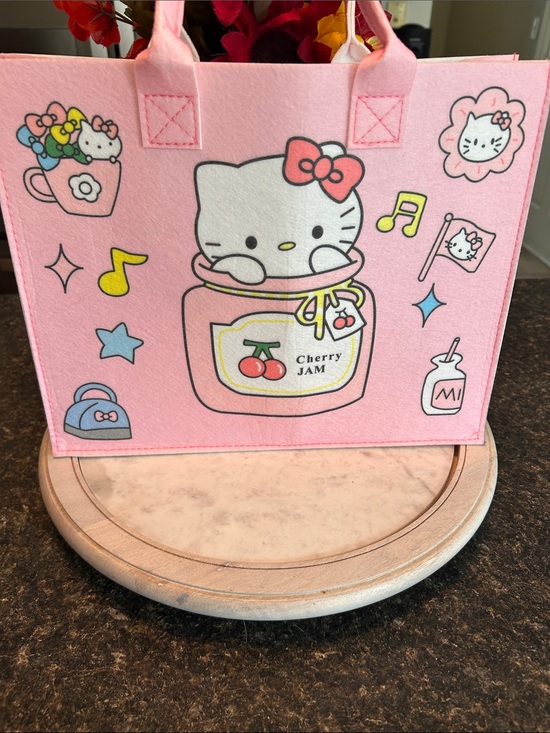 Sanrio Handbags - Sanrio Hello Kitty Pink Cherry Jam Felt Tote